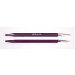 Knitpro Zing Udskiftelige Rundpinde Aluminium 9cm 6,00mm US10 Purple