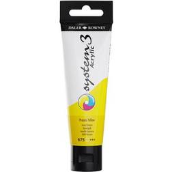 Daler Rowney System 3 Acrylic Paint 59ml, Process Yellow