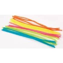 Chenille Neon 6mm X 30cm 20 Stk Assorteret