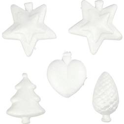 Creativ Company Julefigurer højde 7-8 cm hvid 5 stk