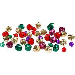 Creativ Company Bells, D: 10 14 mm, metallic colours, 24 asstd. 1 pack