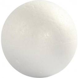 Creotime Polystyrene Balls, D: 8 cm, white, 5 pc/ 1 pack