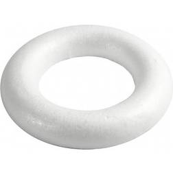 Creotime Ring med flad bagside, diam. 25 cm, tykkelse 30 mm, hvid, 1 stk