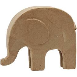 Creotime Elefant av papier-maché, H: 21 cm, L: 24 cm, 1 st