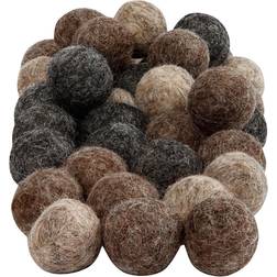 Creativ Company Felt balls, D: 20 mm, natural, 64 pc/ 1 pack