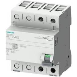 Siemens Fejlstrømsafbryder AC/DC RCCB HPFI 2P 63 A 30 mA type B kort tid forsinket