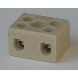 Krone Kronemuffe porcelæn 2-polet, massiv 6 mm² flerkoret 4 mm²