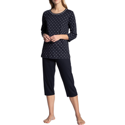Calida Night Lovers Threequarter Pyjama - Donkerblauw