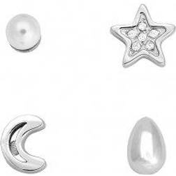 Edblad One Studs Winter Steel - Silver/Pearl/Transparent