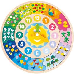 New Classic Toys Puzzle Clock 12 Pieces