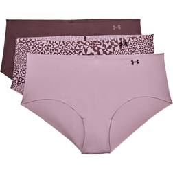 Under Armour Women's Pure Stretch Hipster 3-pack Printed - Mauve Pink/Ash Plum