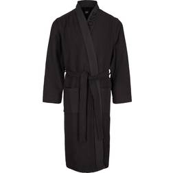 HUGO BOSS Jacquard Logo Dressing Gown - Black