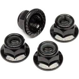 HPI Racing Flanged Lock Nut M5 (Black/4Pcs)