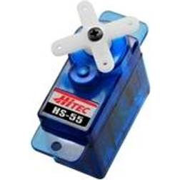 HiTec Mini-Servo HS-55 Analog-servo Transmissionsmaterial: Plast Instickssystem: JR