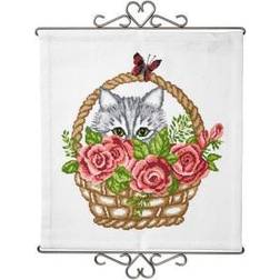Permin Broderikit Vepa Katt i korg