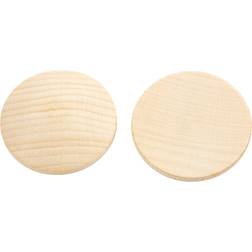 Creativ Company Boutons En Bois De Bonne Qualité Avec Dessus Arrondi Et Fond Plat Réf 56656