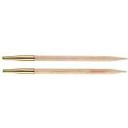 Knitpro KP35635 Basix Birch: Circular Knitting Pins: Interchangeable: Normal: 11.6cm x 4.00mm, Birchwood, Multi-Colour