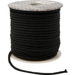 Polyester Cord, thickness 4 mm, black, 40 m/ 1 roll