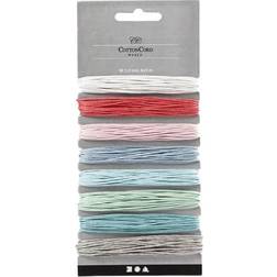 Creativ Company Cotton Cord, thickness 1 mm, assorted colours, 8x5 m/ 1 pack