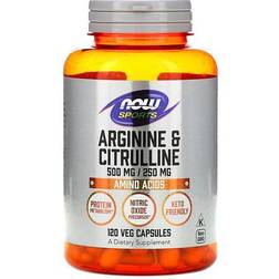 Now Foods ARGININE & CITRULLINE 120 stk 120 stk