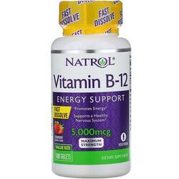 Natrol VITAMIN B-12 5000 MCG FAST DISSOLVE 100 stk 100 stk
