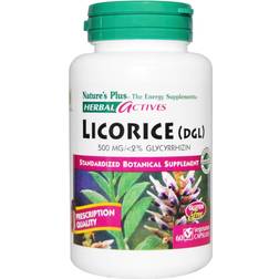 Nature's Plus Herbal Actives Licorice DGL 500 mg 60 Vegetarian Capsules