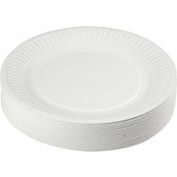 Creativ Company Paper Plates, D: 18 cm, 100 pc/ 1 pack