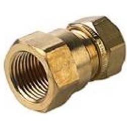 Forkromet kompressions overgang 1/4" 10 mm muffe