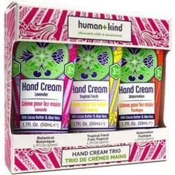 human + kind Hand Cream Trio by Human Kind for Unisex 3 x 1.7 oz Watermelon, Tropical Fresh, Lavender