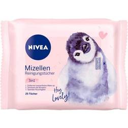 Nivea 25 x 3 in 1 Micellar Cleansing Wipes Gentle and Make-Up Wipes Moisturise and Protection