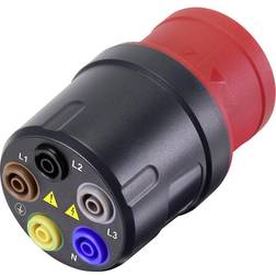 Voltcraft VMA-3L 16 Måleadapter CEE-stik 16 A 5-polet Bøsning 4 mm Mørkegrå Rød