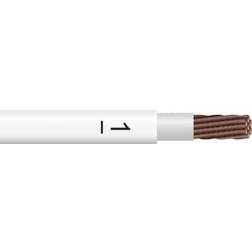 NKT Monteringsledning, PVC 1x2,5mm² PVT med ekstraisoleret hvid 7 450/750V ring, kabeldiameter 6,0mm (100 meter)