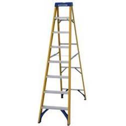 Abru Fibreglass Swingback Step Ladder 8 Tread Yellow