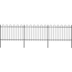 vidaXL Garden Fence with Hoop Top 200.8x66.9"