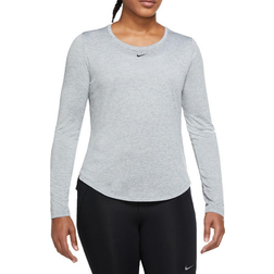 Nike Dri-FIT One Long-Sleeve Top Women - Particle Grey/Heather/Black