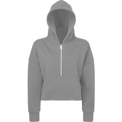 Tridri Women's 1/2 Zip Hoodie - Heather Grey