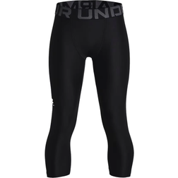 Under Armour Boy's HeatGear ¾ Leggings - Black/White (1361741-001)