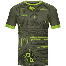 JAKO Tropicana Jersey - Khaki/Neon Green