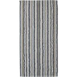 Cawö Lifestyle Stripe Gæstehåndklæde Grå (50x30cm)