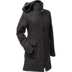 Mamalila Cappotto antracite con cappuccio nero