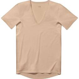 Mey Dry Cotton Functional V-Neck Shirt - Beige