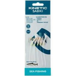 Kinetic Sabiki Silverstrike Feather Rig 14 One Size Fishskin Flash