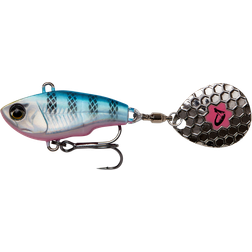 Savage Gear Poisson Nageur Fat Tail Spin 8cm Couleur Blue Silver Pink, Poids 24g, Taille 8cm