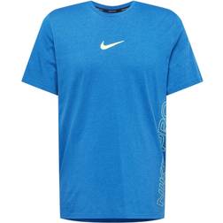 Nike Pro Dri-FIT Burnout Short-Sleeve T-shirt Men - Court Blue/Dutch Blue/Volt