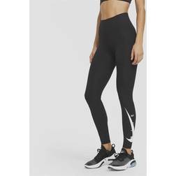 Nike Swoosh Run Tight 7/8 Black/Silver Female