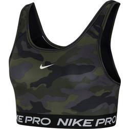 Nike Swoosh Camo Sport-behå Damer Oliv