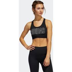 Adidas Alphaskin Sport Branded Bra - Black/White Female