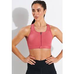Nike Vadderad sport-BH Dri-FIT Swoosh med mediumstöd och dragkedja fram för kvinnor