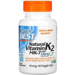 DOCTORS BEST NATURAL VITAMIN K2 MK-7 WITH MENAQ7 45 mcg 60 stk