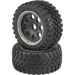 Reely 1:6 Buggy Complete wheels V Block 6-spoke Black 1 Pair